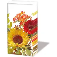 Ambiente Zakdoeken Sunny Flowers Cream - - 21x21 cm
