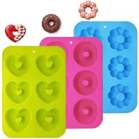 Famanu – Siliconen donut bakset van 3 met vormen voor donuts en muffins