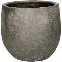 DK Design Bloempot model Maya - verweerd antraciet - D16 x H18 cm - rustiek