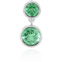 Cavill - Zilveren Hanger met 2,57 ct Smaragdgroene Kwarts - 925 Sterling Zilver - Platina Geplateerd - Braziliaanse Ronde Kwarts - Elegant Sieraad