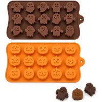 Famanu – Siliconen malset met pompoen en spookmotieven voor Halloween