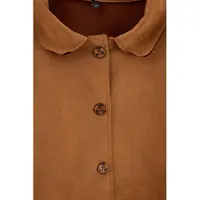 Trendyol Dames Donkerblauw Effen Lang, Regular fit Grote maten Blazers