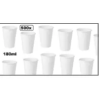Themaparty 500x Beker next generation 180ml wit - limonada koffie thee soep fris drank thema feest festival chocomel yogi party