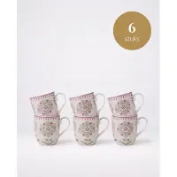 Pip studio - Lily & Lotus - Kleine mokken - Off White - Set van 6