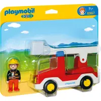 Playmobil 1.2.3 brandweerwagen met ladder 6967