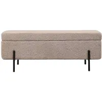 Giga Meubel Opbergbank Jari Taupe Bouclé 110cm