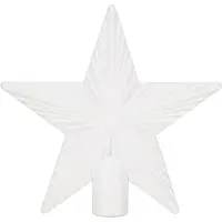 Springos Kerstboom Piek | Ster | 21 cm | Wit | Glitter