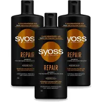 Syoss 3 x Repair Shampoo - Shampoo - Herstel - 440 ml - Voordeelverpakking - 3 stuks