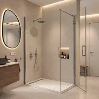 FortiFura Galeria Douchecabine - 70x160x200cm - profiel veiligheidsglas - antikalk - chroom SW1122473/SW797918/SW797904