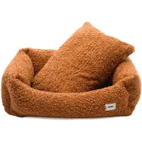 CAFIDE Comfortabele hondenmand van fleece – Mosterdkleur – Zacht, wasbaar, afritsbaar & anti-slip – Snozy