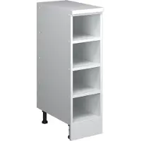 Vicco Keukenkast voor schuine wand R-Line Wit/Wit 25 cm zonder schuine zijde, open, Model 61843