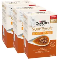 Purina Gourmet Soup Royale Kip Rund Kalkoen - Multipack - Katten Natvoer - 3x (6x45g)