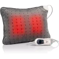 Silvergear Warmtekussen Elektrisch 55-68℃ - Infrarood Verwarmingskussen - Wasbaar - Timer - Grijs -