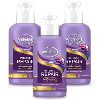 Unilever 3 x Andrélon Intense Repair Leave-In Crème - 200 ml - Voordeelverpakking - 3 stuks