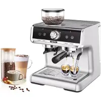 HiBREW H7 1550W koffiezetapparaat, 19bar 2,8L watercapaciteit koffiezetapparaat met latte cup poeder sabotage elektronische weegschaal
