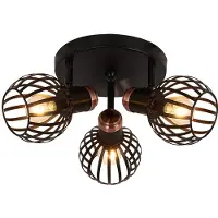 Fantasia 3403653 Spot Raga 3 x E14 Zwart/Brons