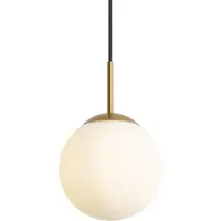 QAZQA Art Deco hanglamp goud met opaal glas IP44 - Flore