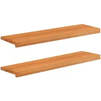 vidaXL Trapmatten 2 st Licht Bruin 100 x 25 x 2 cm Massief beukenhout
