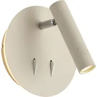QAZQA Moderne wandlamp beige incl. LED met USB-C - Croft
