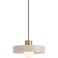 QAZQA Retro hanglamp messing met wit voor railsysteem 1-fase - Iconic Jina