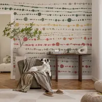 Coloray Vliesbehang - Groente Snellijm Behang - 104x70 cm - Kleurrijke Stippen Muurschildering - Slaapkamer behang Abstractie - Fotobehang Vlies - Slaapkamer behang