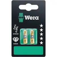 Wera 05073339001 855/1 BDC SB SiS Kruis-bit Aandrijving: 1/4 (6,3 mm) Uitvoering: Kruiskop Pozidriv PZ 2 25 mm