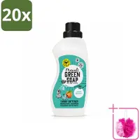 Marcel's Green Soap 20 x - Wasverzachter - Perzik & Jasmijn - Zachte frisheid - 30 Wasbeurten - 750 ml - Bulkverpakking - Wasverzachter - Douchemop - Wasmiddel
