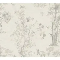 A.S. Création VOGELS EN VLINDERTUIN BEHANG | Botanisch - Grijs Wit Metallic - History of Art 2