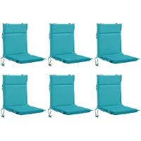 vidaXL Kussen voor lage rugstoel GEMERT 6 st 100% Polyester Turquoise