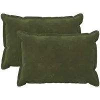 vidaXL Kussen met kussen HOUTEN 2 st Groen Microfiber Fleece