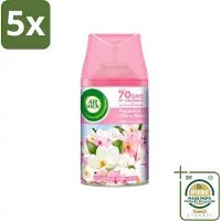 Air Wick 5 x - Luchtverfrisser Navulling - Magnolia & Kersenbloesem - Automatische Spray - 250 ml - Wasstrips - Luchtverfrisser - Geur - Geurverwijdering - Bloemige Geur - Frisheid