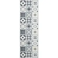 vidaXL Tapijt Runner ORIZ 1150 gsm Grijs en Zwart