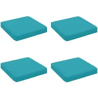 vidaXL 4-Piece Zitkussens VUGHT 4 st 100% Polyester Turquoise