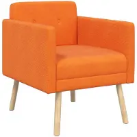 vidaXL Accentstoel Oranje Corduroy stof