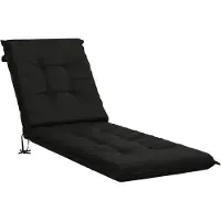 vidaXL Ligstoel Kussen GEMERT 100% Polyester Zwart 190 x 50 x 9 cm