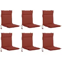 vidaXL Kussen voor lage rugstoel GEMERT 6 st 100% Polyester Rood