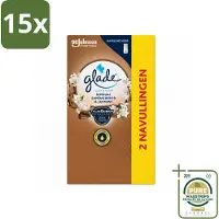 Glade 15 x - Touch & Fresh Navulling - Sensual Sandelhout Jasmijn - 2 × 10 ml - Wasstrips - Luchtverfrisser - Geur - Geurnavulling - Sandelhout - Jasmijn