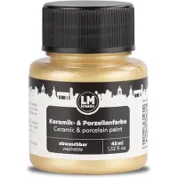 Kreativ LM-Porselein en Glasverf - Dekkende verf - Op Waterbasis - Hittebestendig - Metallic Champagne - 45 ml