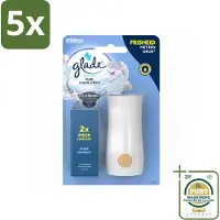 Glade 5 x - Houder Touch & Fresh - Pure Clean Linen - 10 ml - Wasstrips - Luchtverfrisser - Geurhouder - Frisse Geur - Geur In Badkamer - Geur In Toilet
