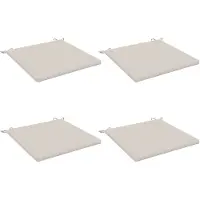 vidaXL Zitkussens SOEST 4 st 100% Polyester Wit 80 x 80 x 3 cm