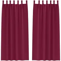 vidaXL Blackout Gordijnen met Ringen 2 st Wijnrood 260 x 140 cm
