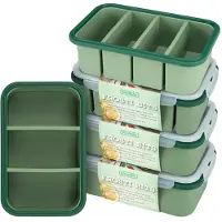 Bourgini Frosti Bits – Familie diepvriesbakjes set – 5 Siliconen Meal Prep bakjes – Lekvrij – BPA-vrij