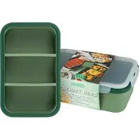 Bourgini Frosti Bits – Diepvriesbakjes set – 2 Siliconen Meal Prep Bakjes – 3 Vakken per Bakje (3 × 425 ml) – Voordeelset – Lekvrij – BPA-vrij