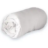 Douceur d'intérieur Drap housse 2 personnes 160 x 200 cm jersey uni jersy Blanche
