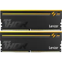 Lexar THOR 2.0 DDR5 6000 CL38 1.3V geheugen met koellichaam en RGB-verlichting, zwarte kleur, dubbele set