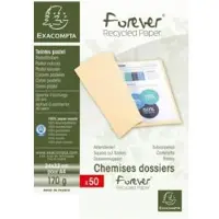 Exacompta Forever 180 Chemise A4 pour 200 feuilles rouge (pack de 50)