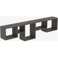 Hannah Home Wandplank Amanos | spaanplaat grijs 120x32x17 cm wandplanken en -haken | NADUVI