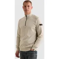 PME Legend Trui 'Pullover in 100% cotton with half-zip' beige
