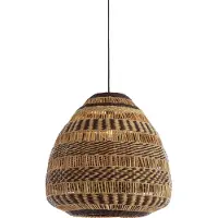 Light & Living Rotan hanglamp Soluna Ø 56cm - donkerbruin naturel