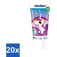 Jordan 20 x - Kids - Tandpasta - 0-5 jaar - Milde fruitsmaak - 50 ml - Voordeelverpakking - 20 stuks